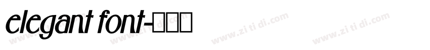 elegant font字体转换